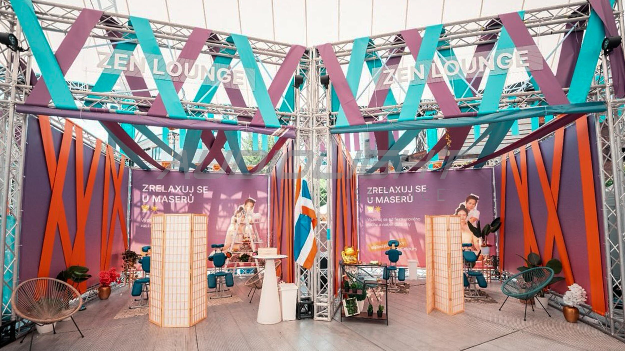 construction decoration of tent